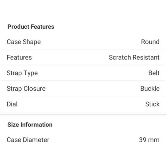 GENOA Gold Tone Japanese Movement Genuine Leather Watch - Picture 6 of 8